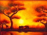 African Sunset  ~ Art Print For Sale